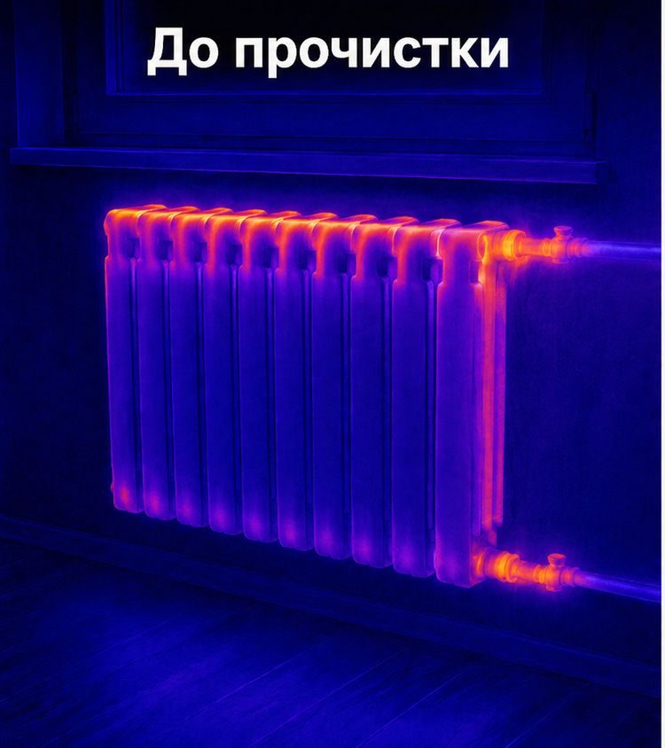 До промывки — термоснимок