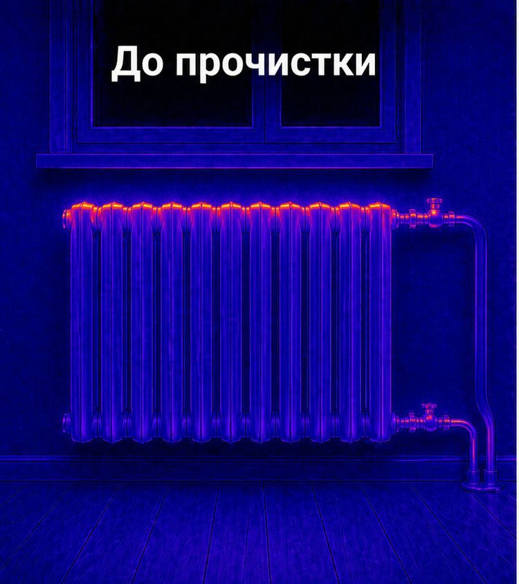 До промывки — термоснимок