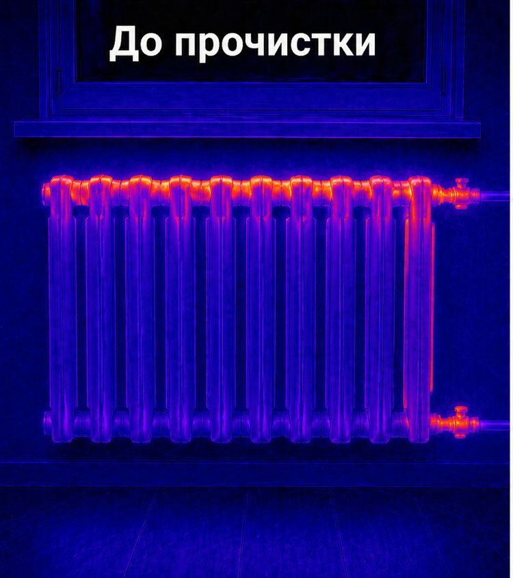 До промывки — термоснимок